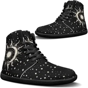 Binienty Unisex Men Women Barefoot Shoes Lace up High Top Minimalist Flat Sneakers Cross-Trainer Footwear