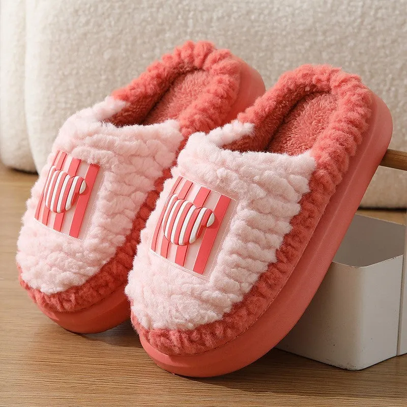 Color-matching Non-slip Floor Warm Slippers