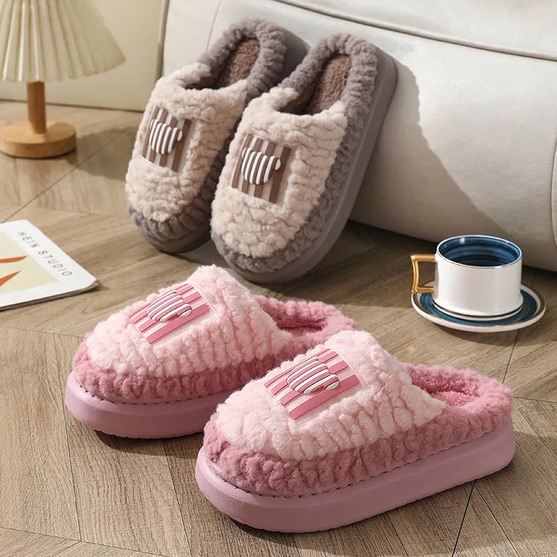 Color-matching Non-slip Floor Warm Slippers