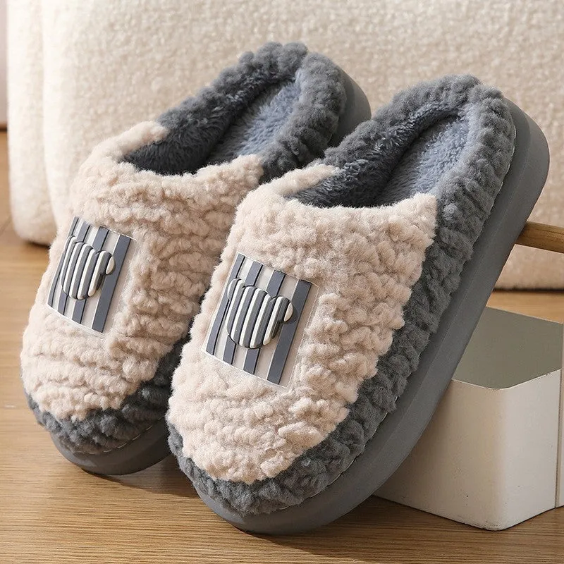 Color-matching Non-slip Floor Warm Slippers