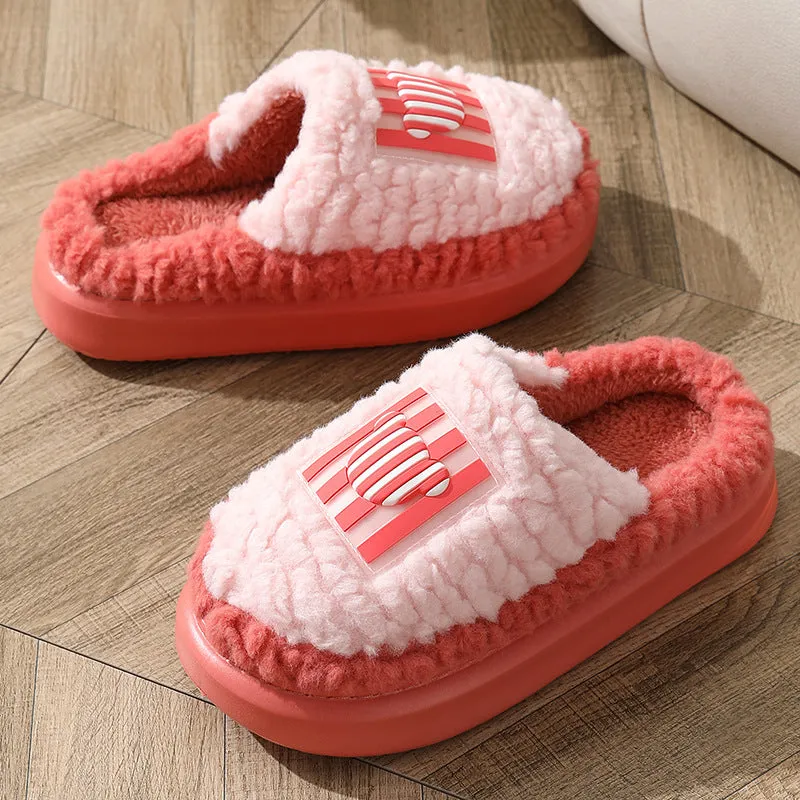 Color-matching Non-slip Floor Warm Slippers