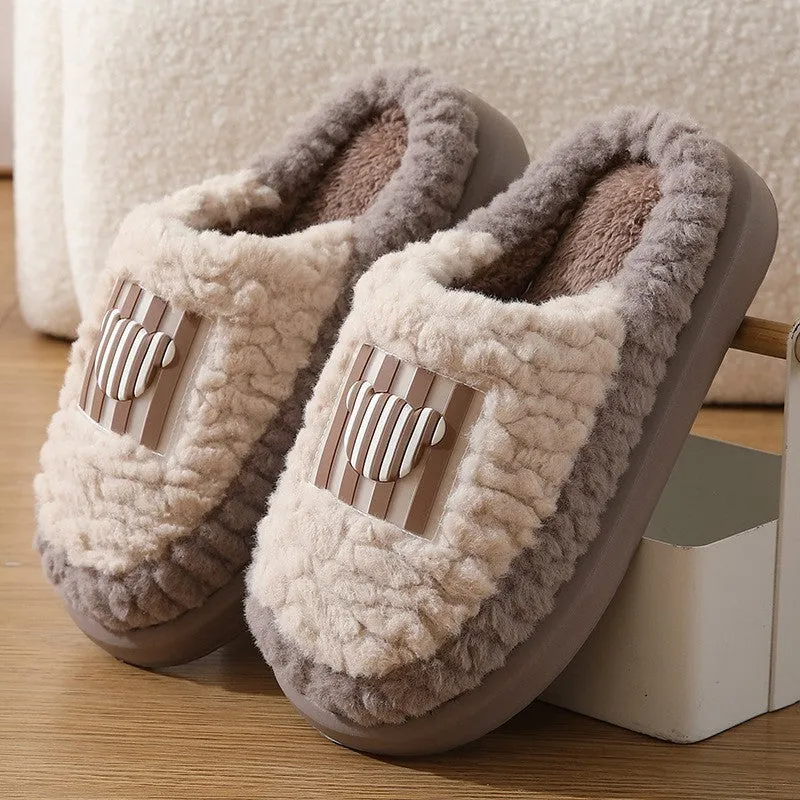 Color-matching Non-slip Floor Warm Slippers