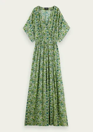 Floral V Neck Maxi Dress | Kimono Sleeved Floral | Scotch & Soda