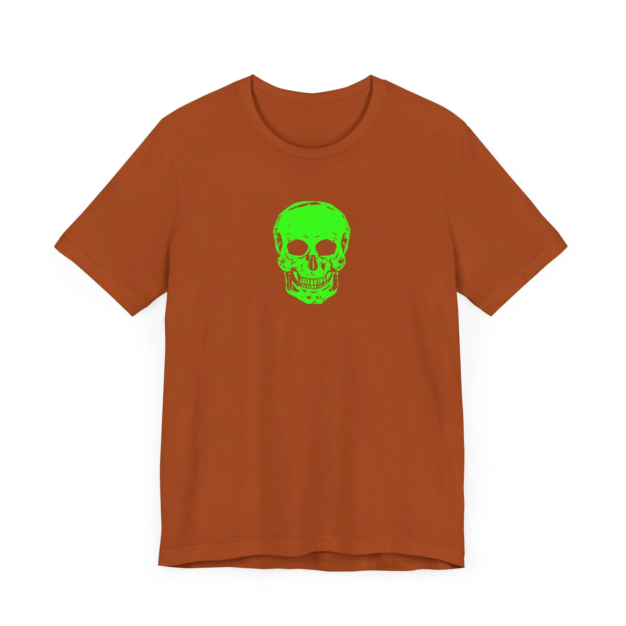Fugitive Neon Lime Skull Tee - Unisex Jersey Short Sleeve T-Shirt