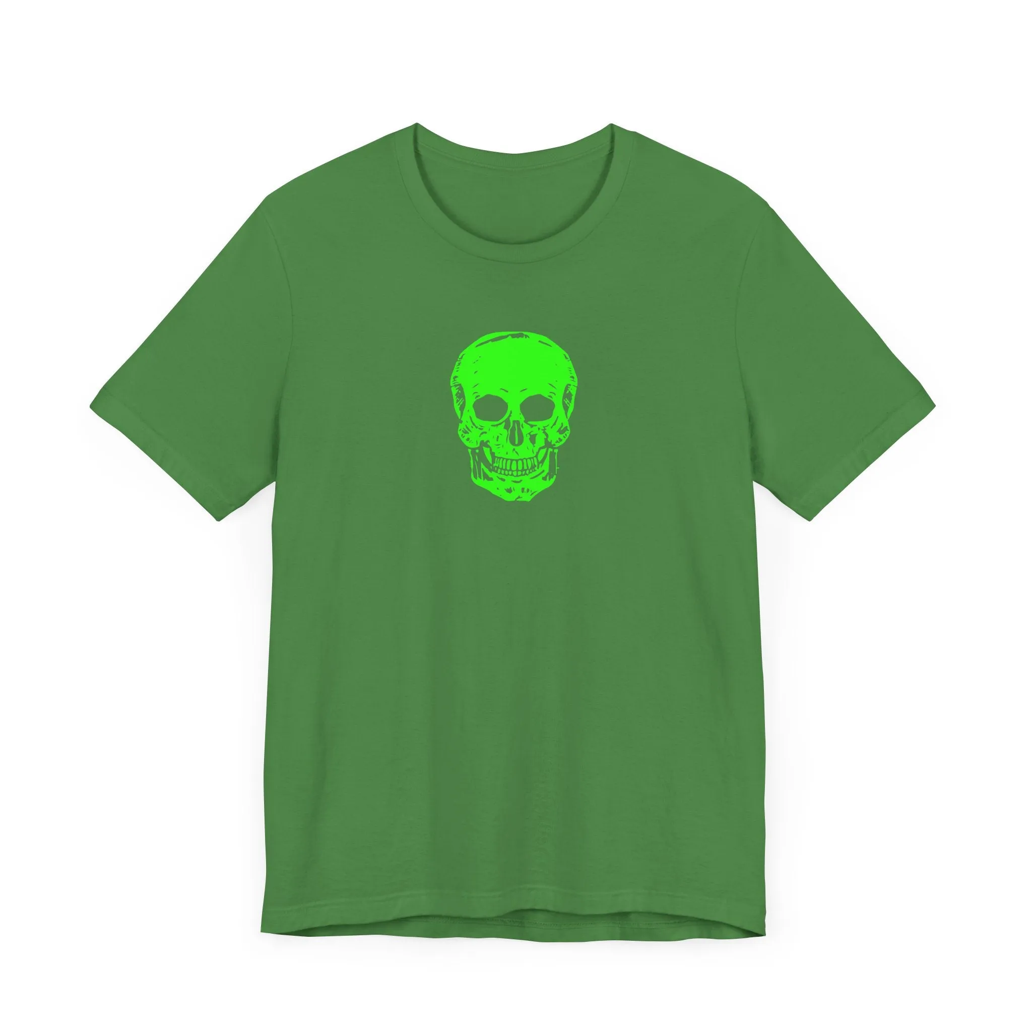 Fugitive Neon Lime Skull Tee - Unisex Jersey Short Sleeve T-Shirt