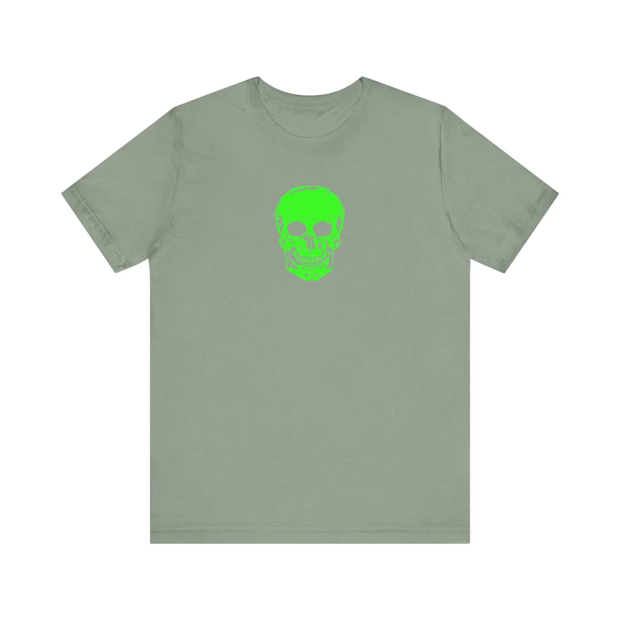 Fugitive Neon Lime Skull Tee - Unisex Jersey Short Sleeve T-Shirt