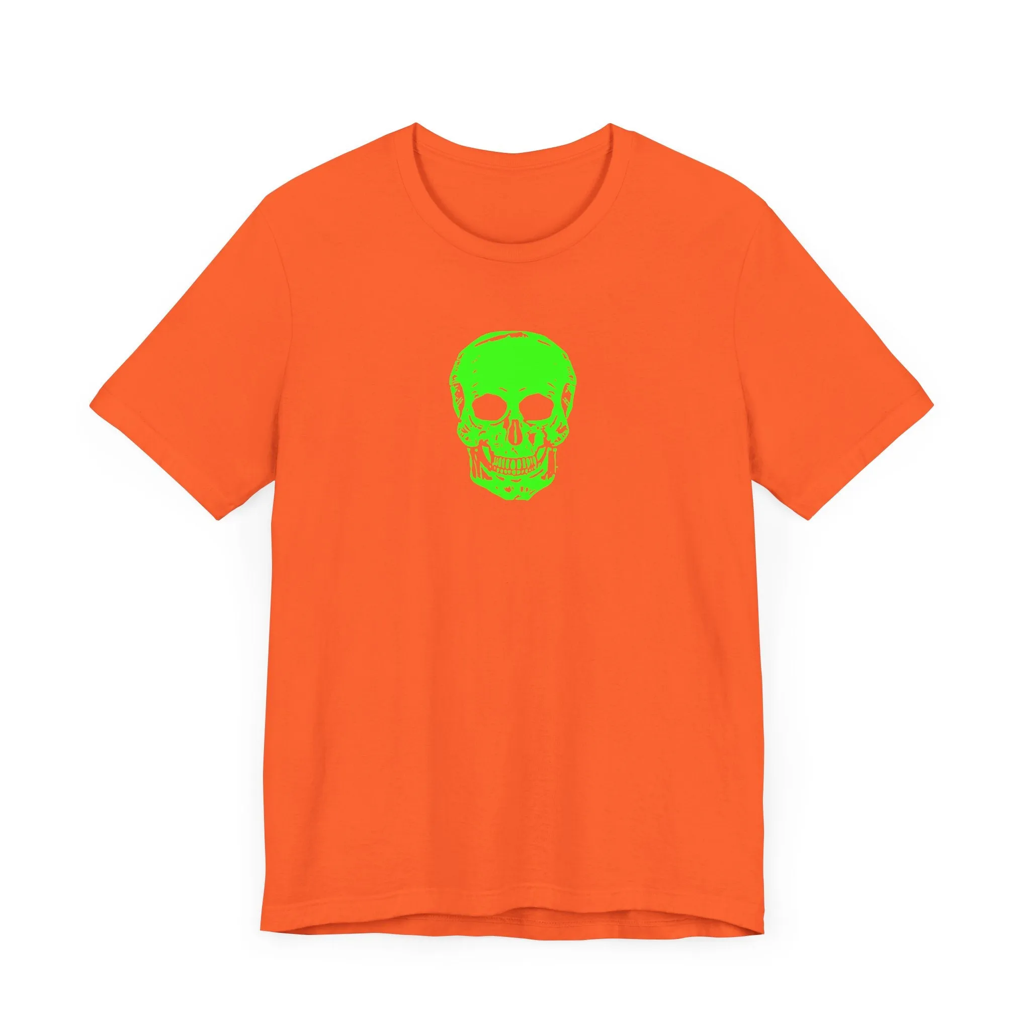 Fugitive Neon Lime Skull Tee - Unisex Jersey Short Sleeve T-Shirt