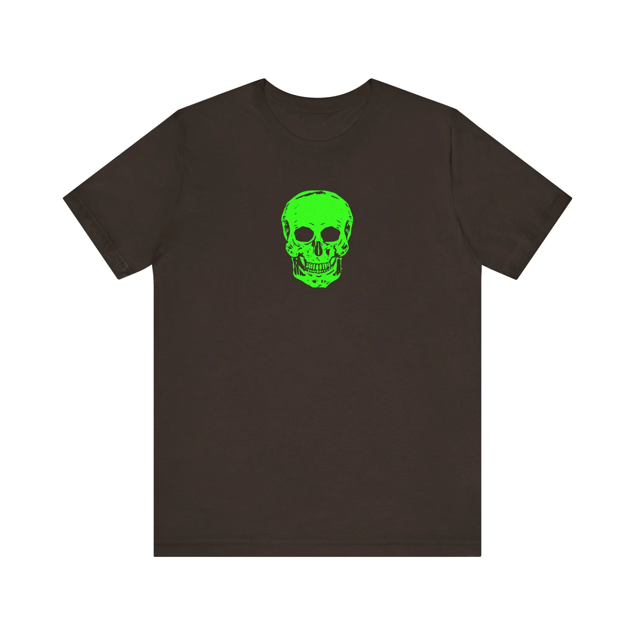 Fugitive Neon Lime Skull Tee - Unisex Jersey Short Sleeve T-Shirt