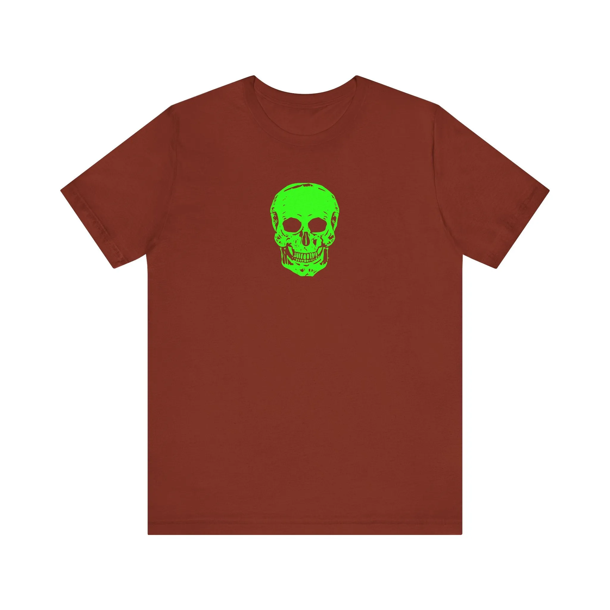 Fugitive Neon Lime Skull Tee - Unisex Jersey Short Sleeve T-Shirt