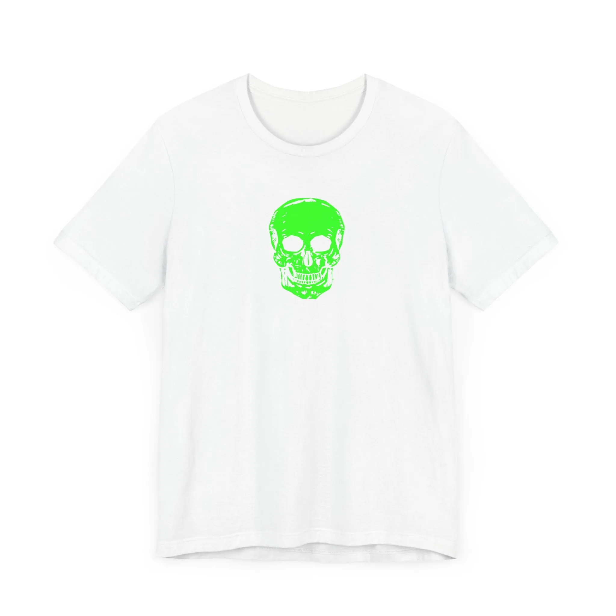 Fugitive Neon Lime Skull Tee - Unisex Jersey Short Sleeve T-Shirt
