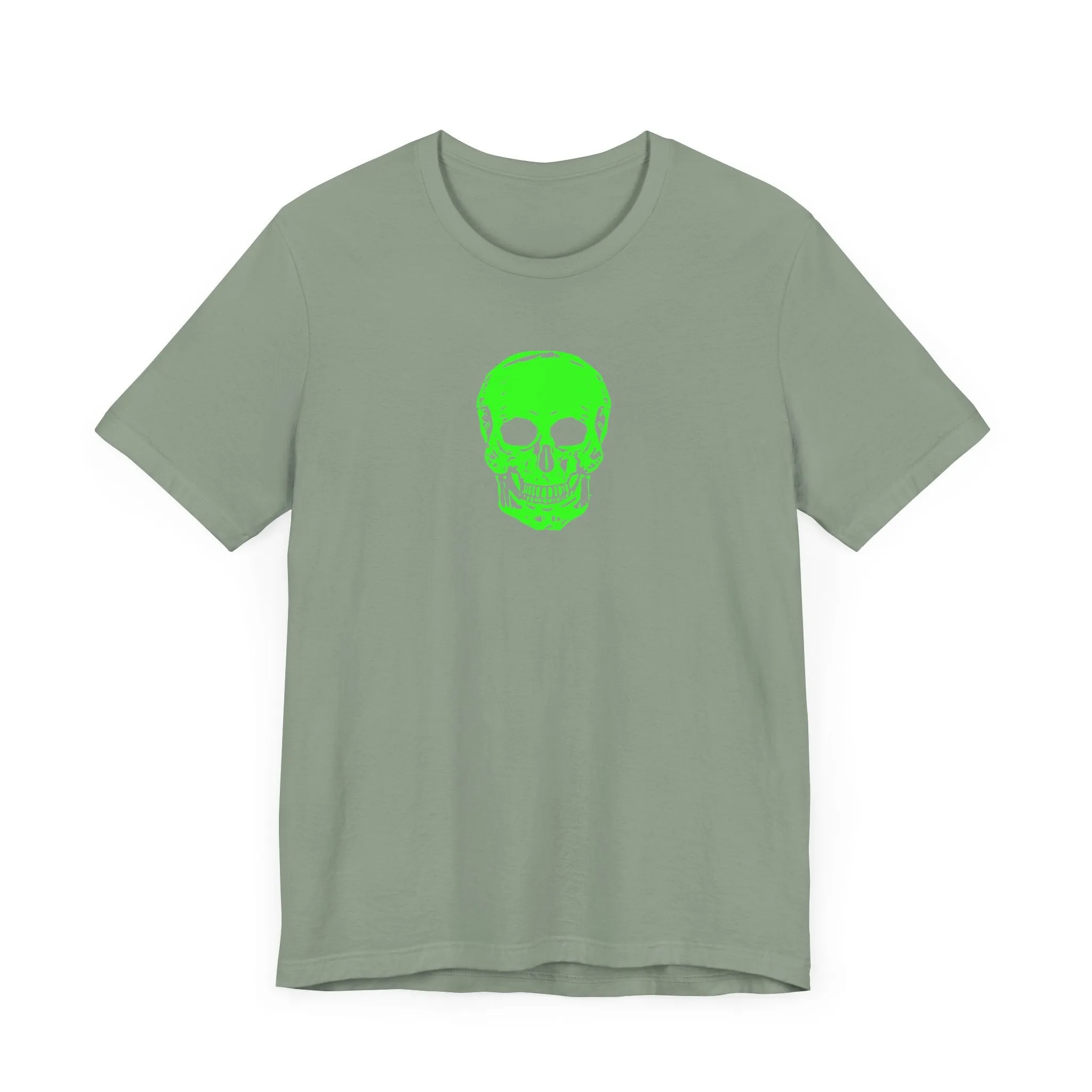 Fugitive Neon Lime Skull Tee - Unisex Jersey Short Sleeve T-Shirt