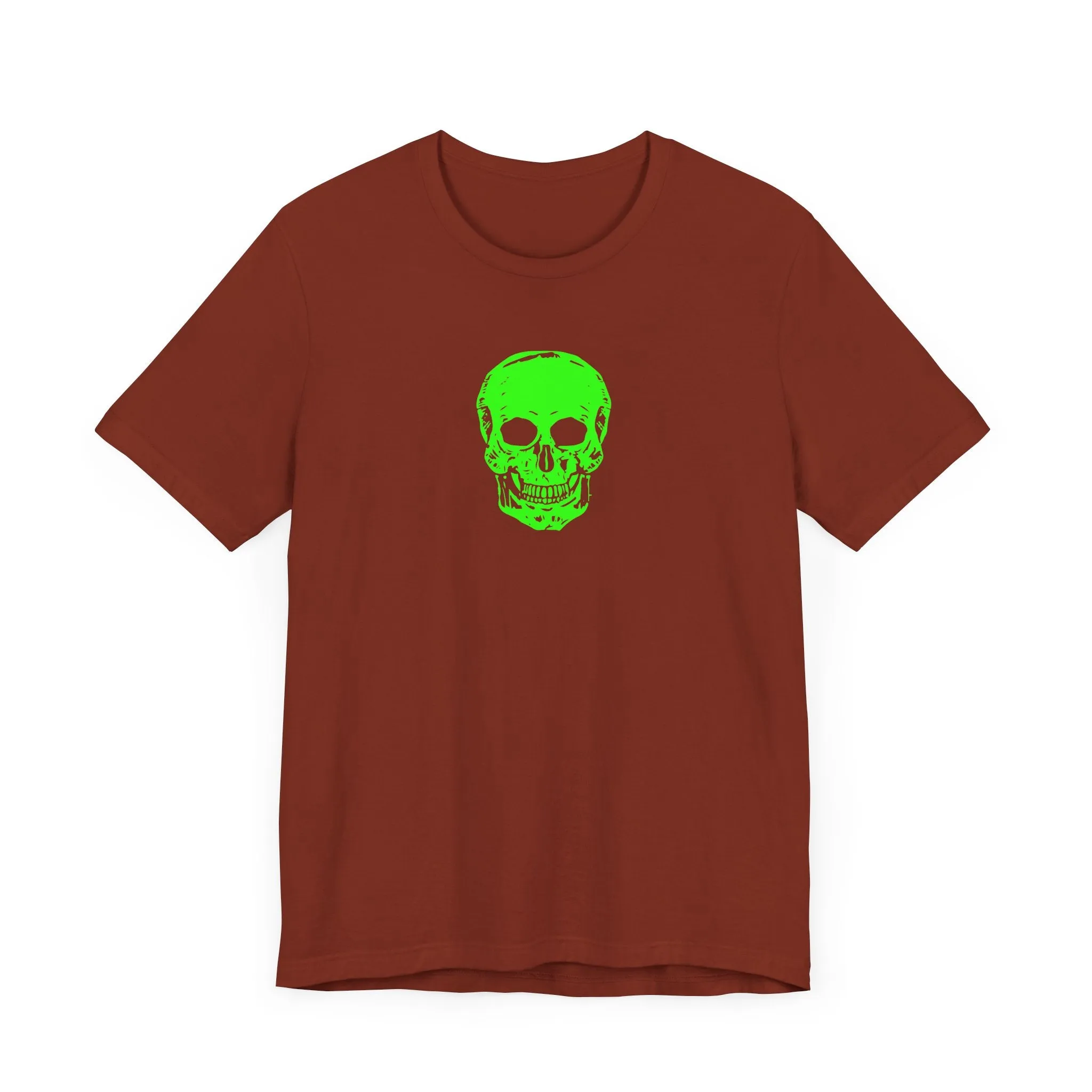 Fugitive Neon Lime Skull Tee - Unisex Jersey Short Sleeve T-Shirt