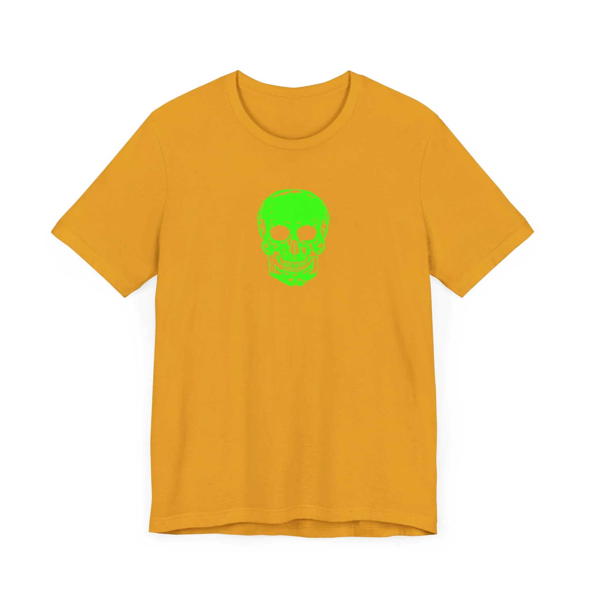 Fugitive Neon Lime Skull Tee - Unisex Jersey Short Sleeve T-Shirt