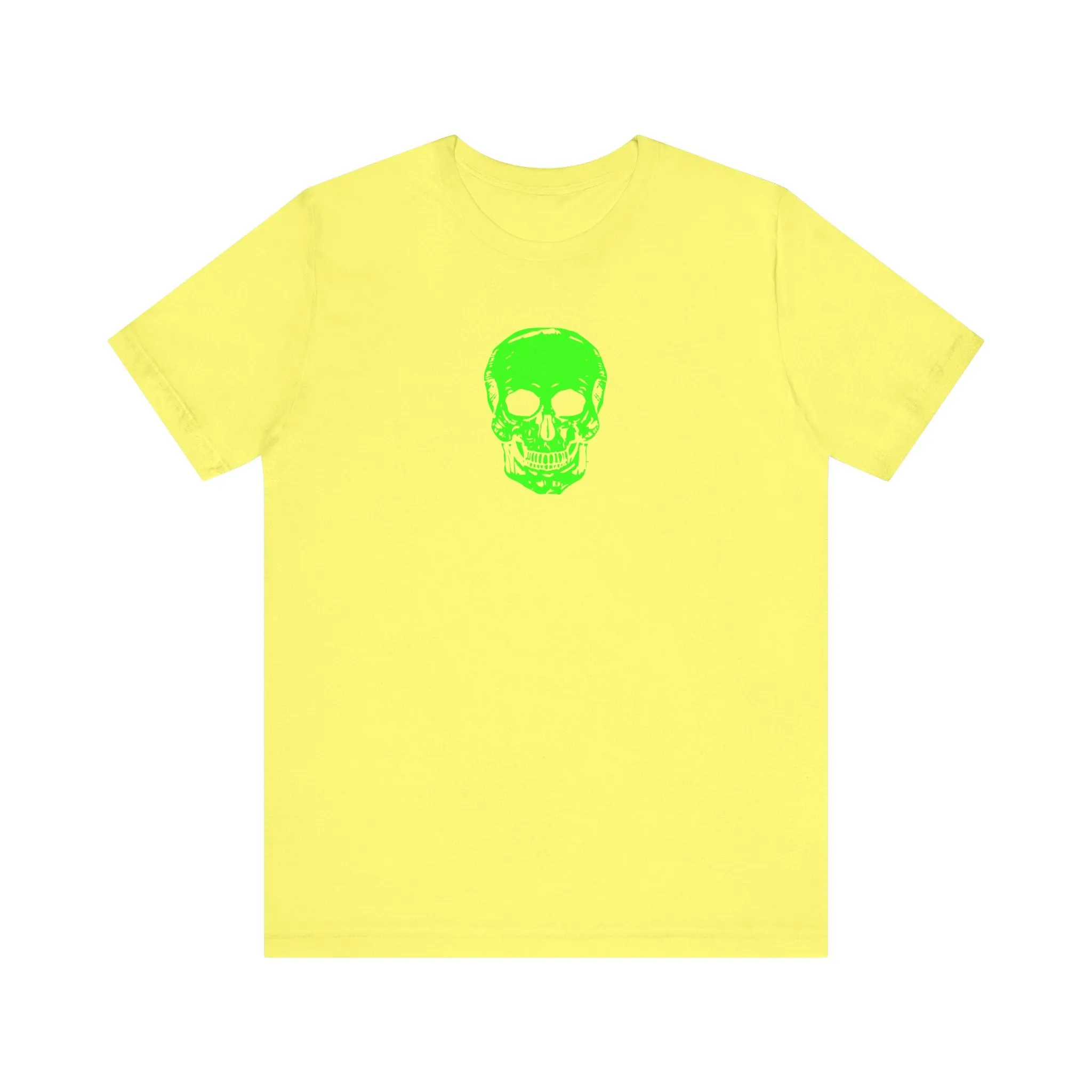 Fugitive Neon Lime Skull Tee - Unisex Jersey Short Sleeve T-Shirt