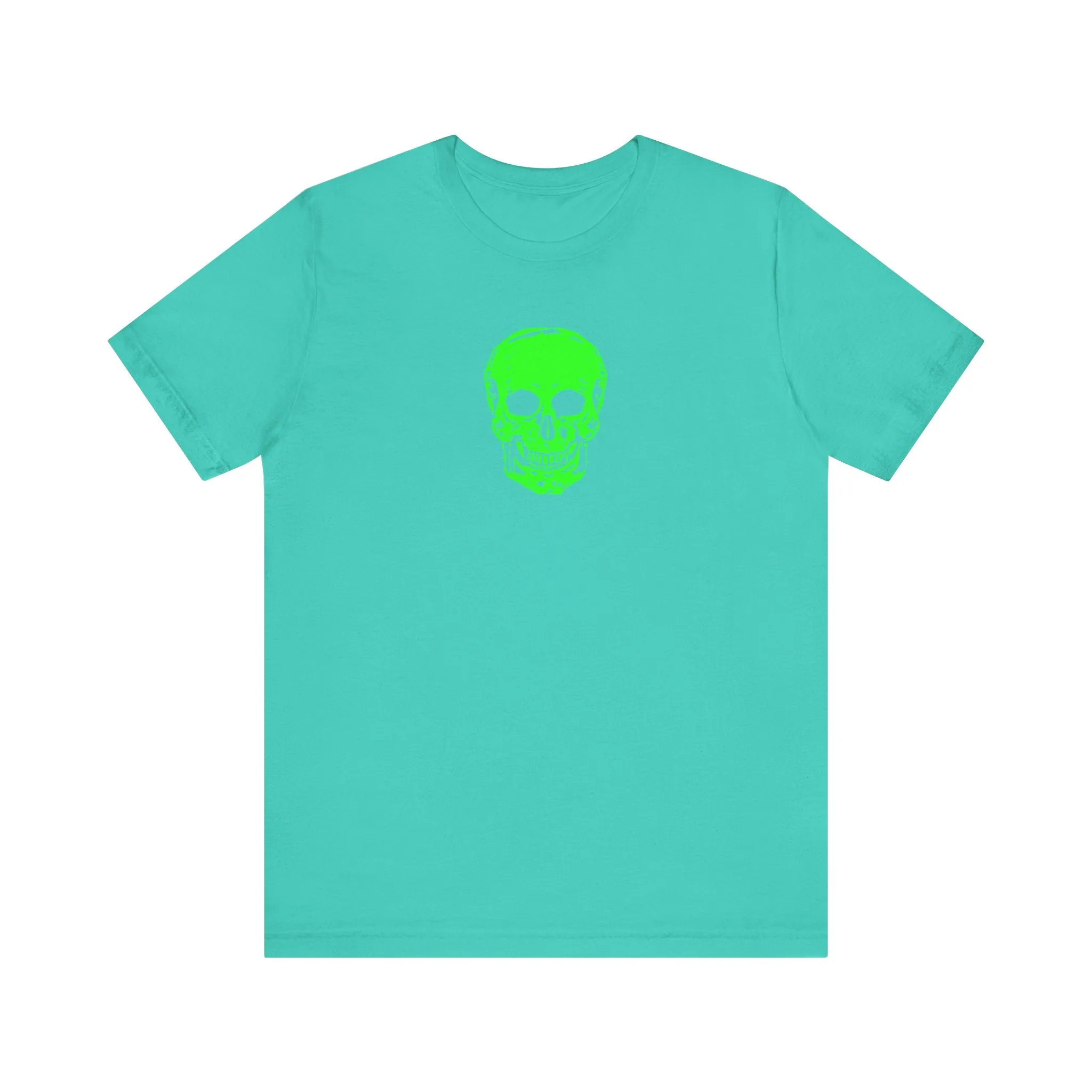 Fugitive Neon Lime Skull Tee - Unisex Jersey Short Sleeve T-Shirt