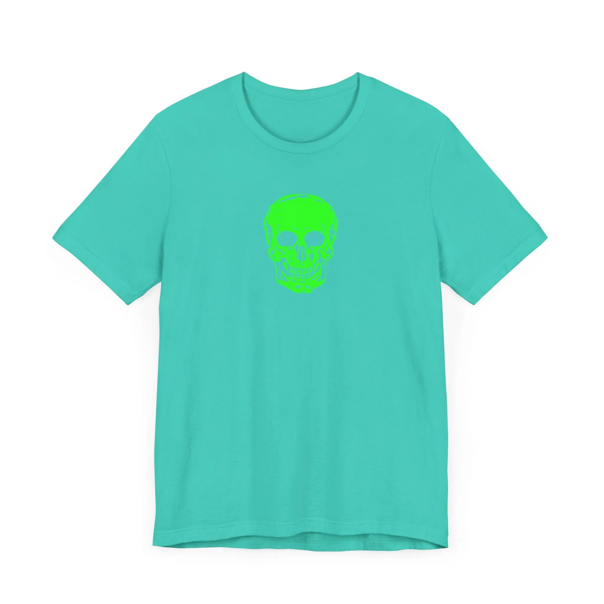 Fugitive Neon Lime Skull Tee - Unisex Jersey Short Sleeve T-Shirt