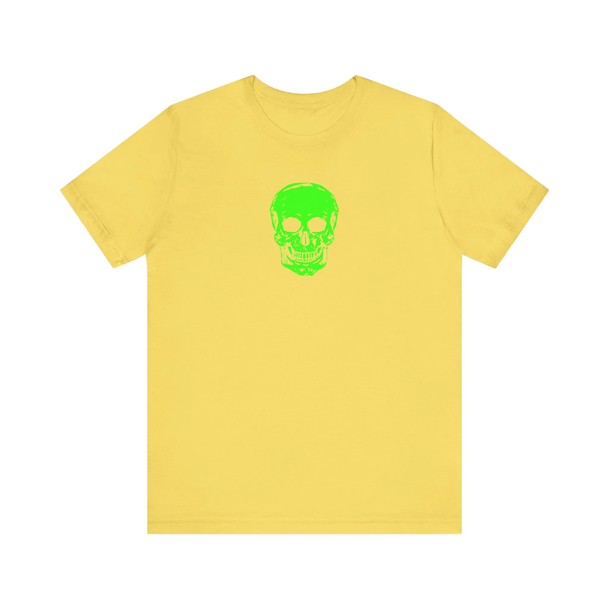 Fugitive Neon Lime Skull Tee - Unisex Jersey Short Sleeve T-Shirt