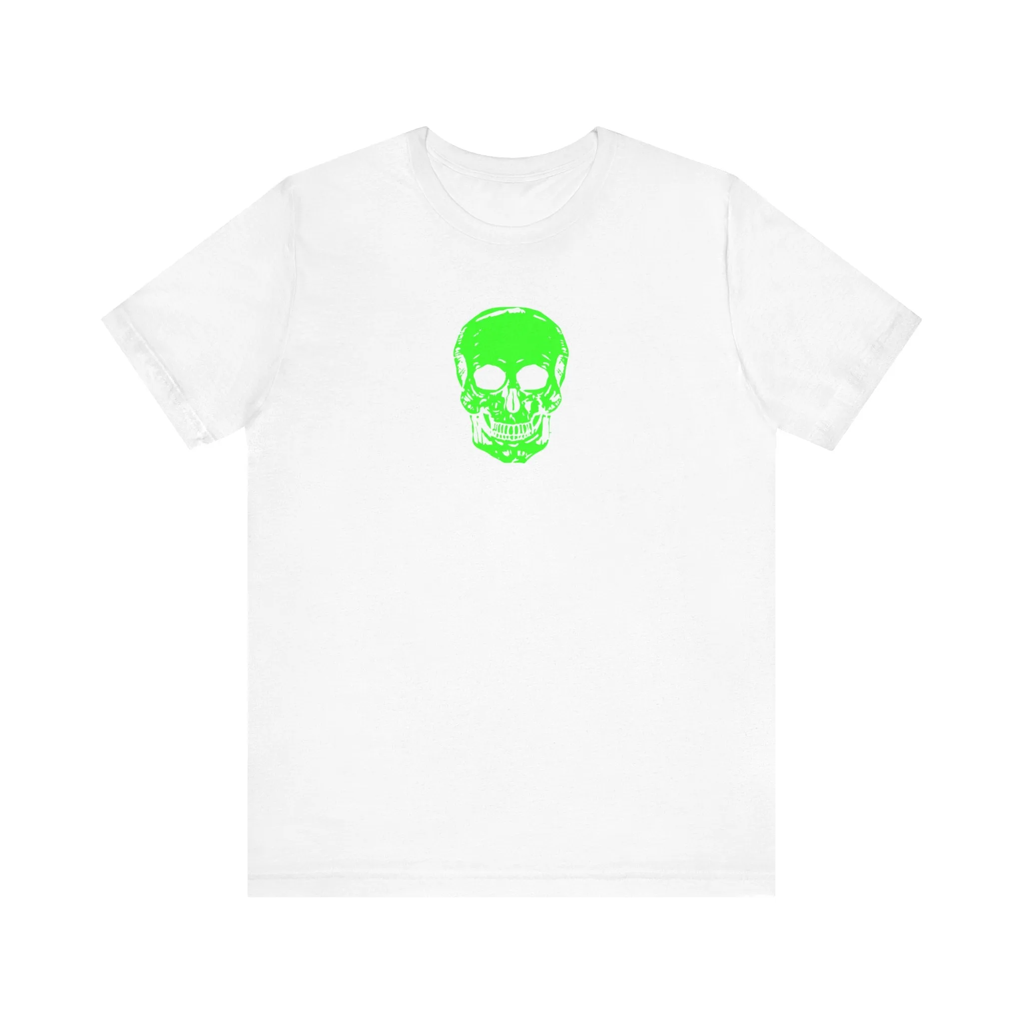 Fugitive Neon Lime Skull Tee - Unisex Jersey Short Sleeve T-Shirt