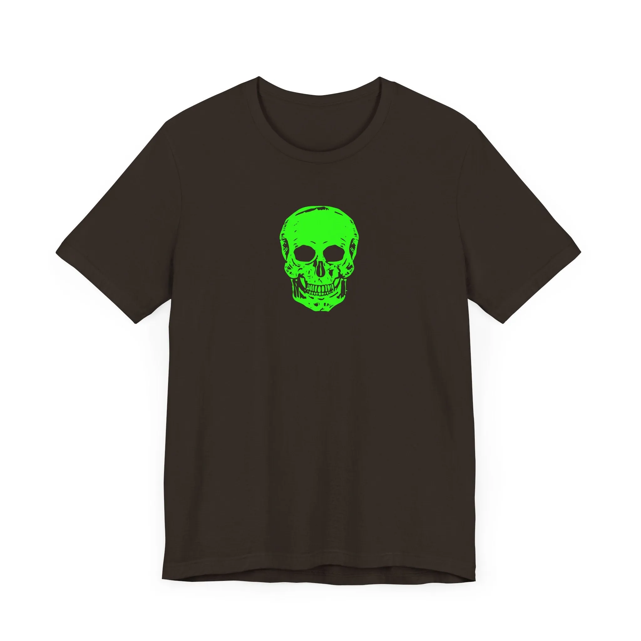 Fugitive Neon Lime Skull Tee - Unisex Jersey Short Sleeve T-Shirt