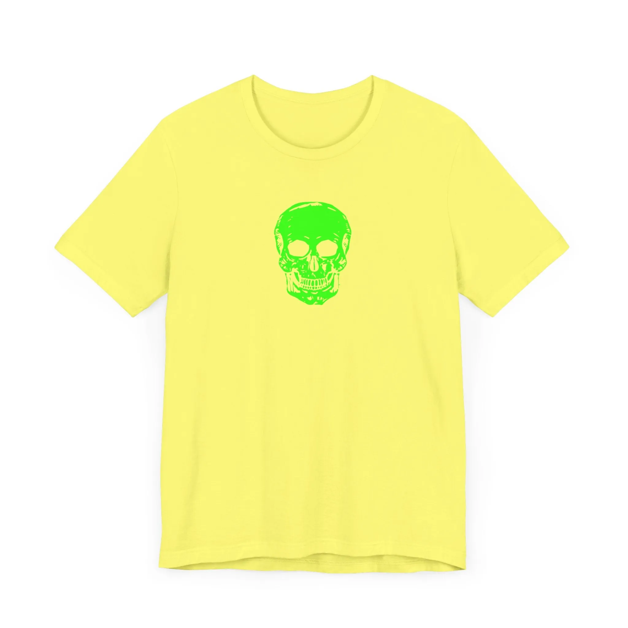 Fugitive Neon Lime Skull Tee - Unisex Jersey Short Sleeve T-Shirt