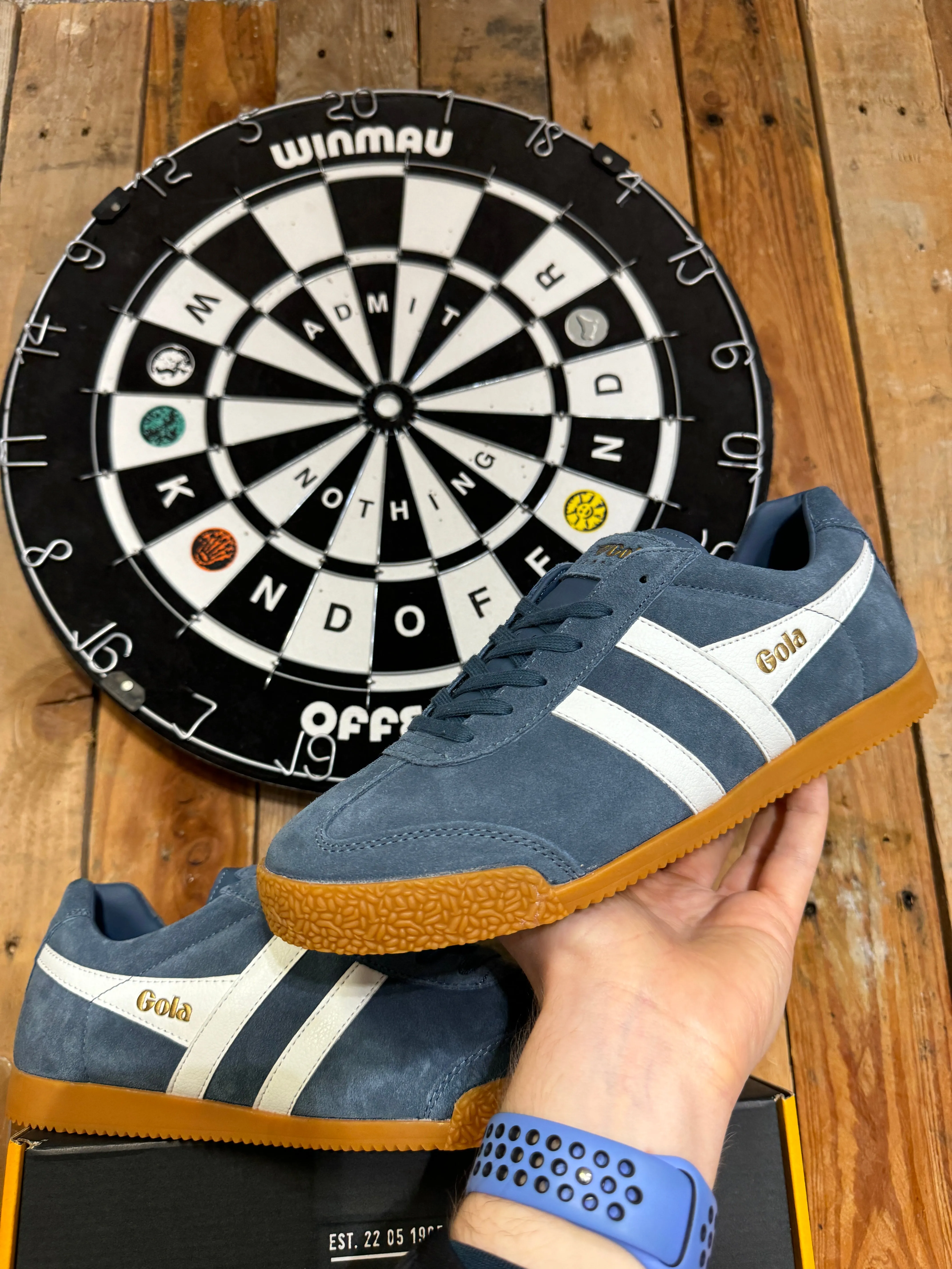 Gola Classics Harrier Suede Trainers - Baltic Blue