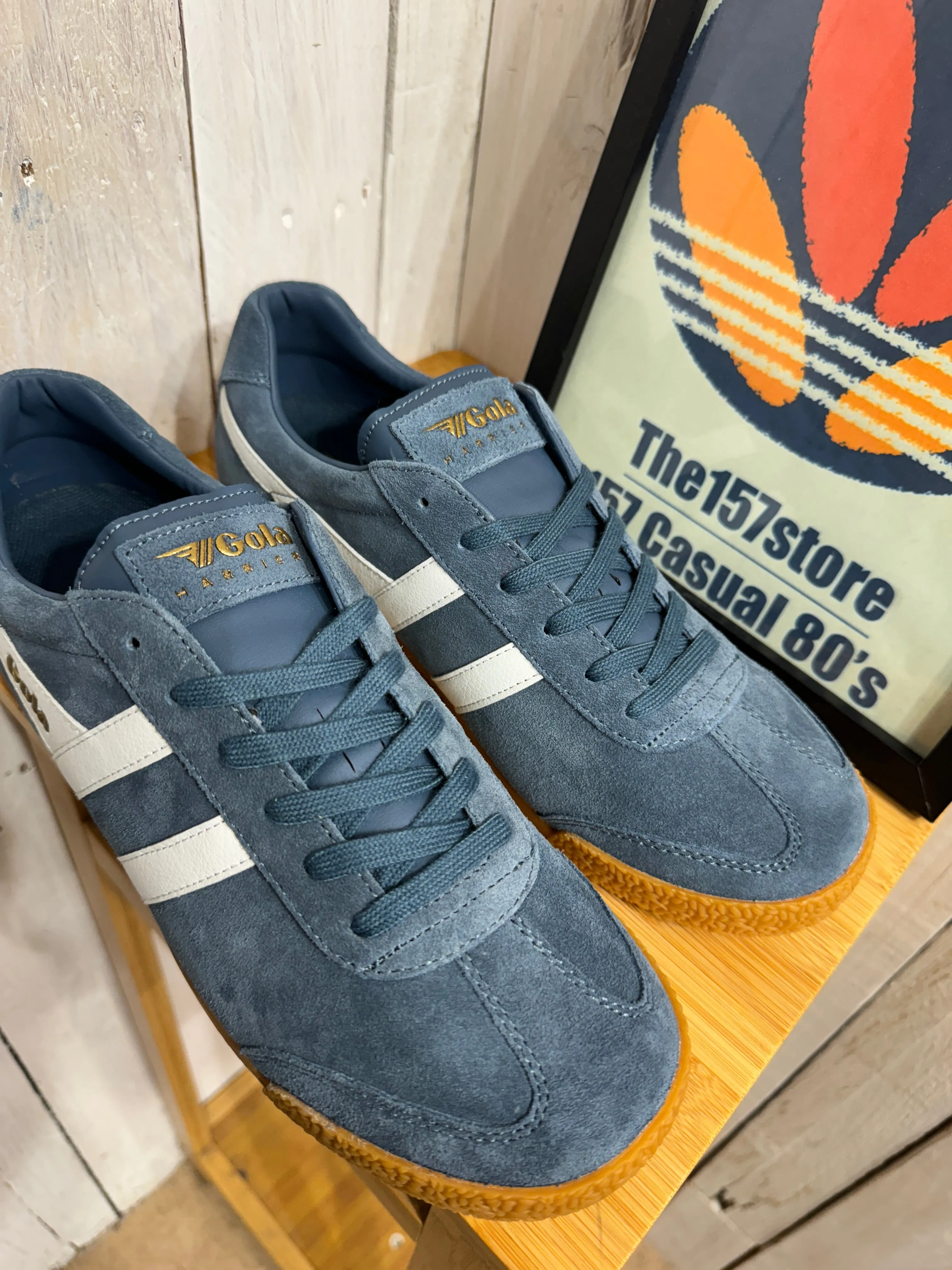 Gola Classics Harrier Suede Trainers - Baltic Blue