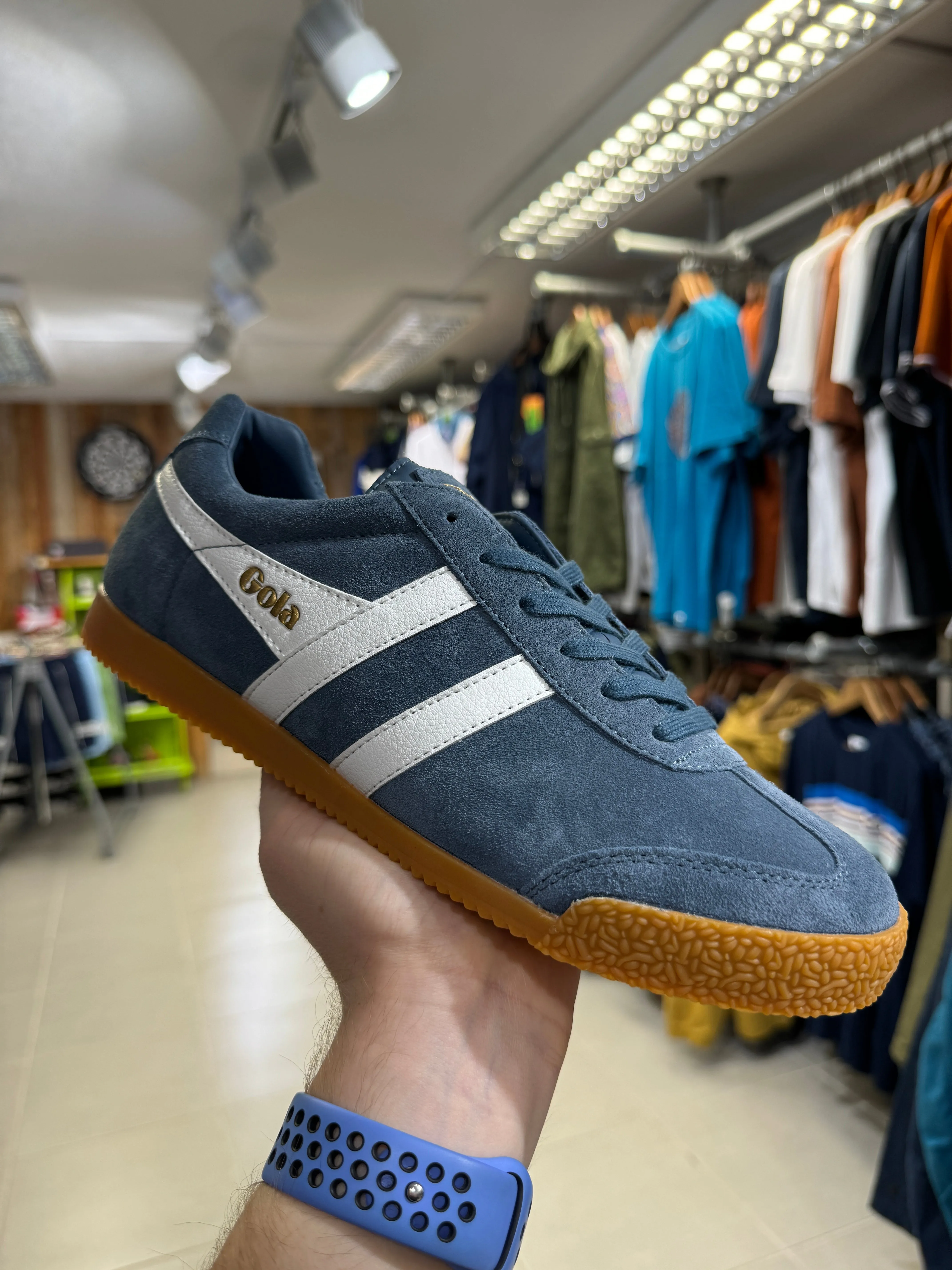 Gola Classics Harrier Suede Trainers - Baltic Blue