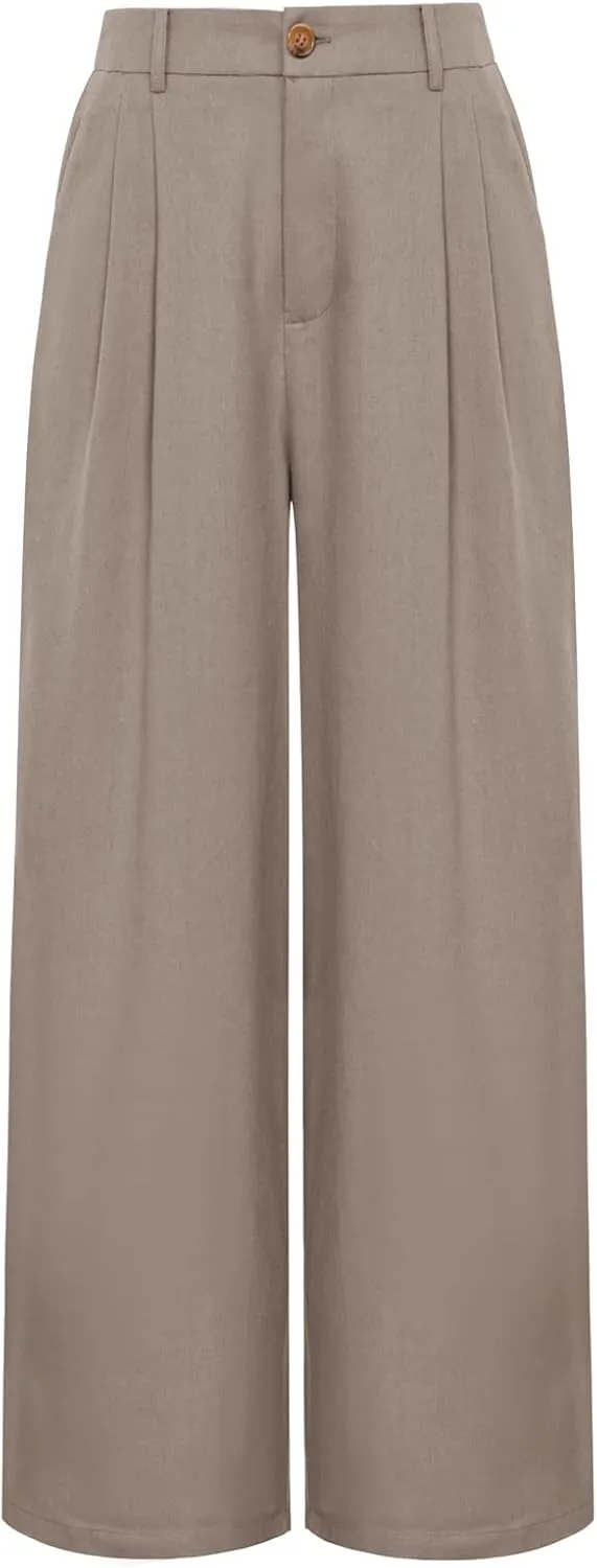 GRACE KARIN Women's Wide Leg Pants Business Casual Straight Long Trousers Palazzo Flowy Pants