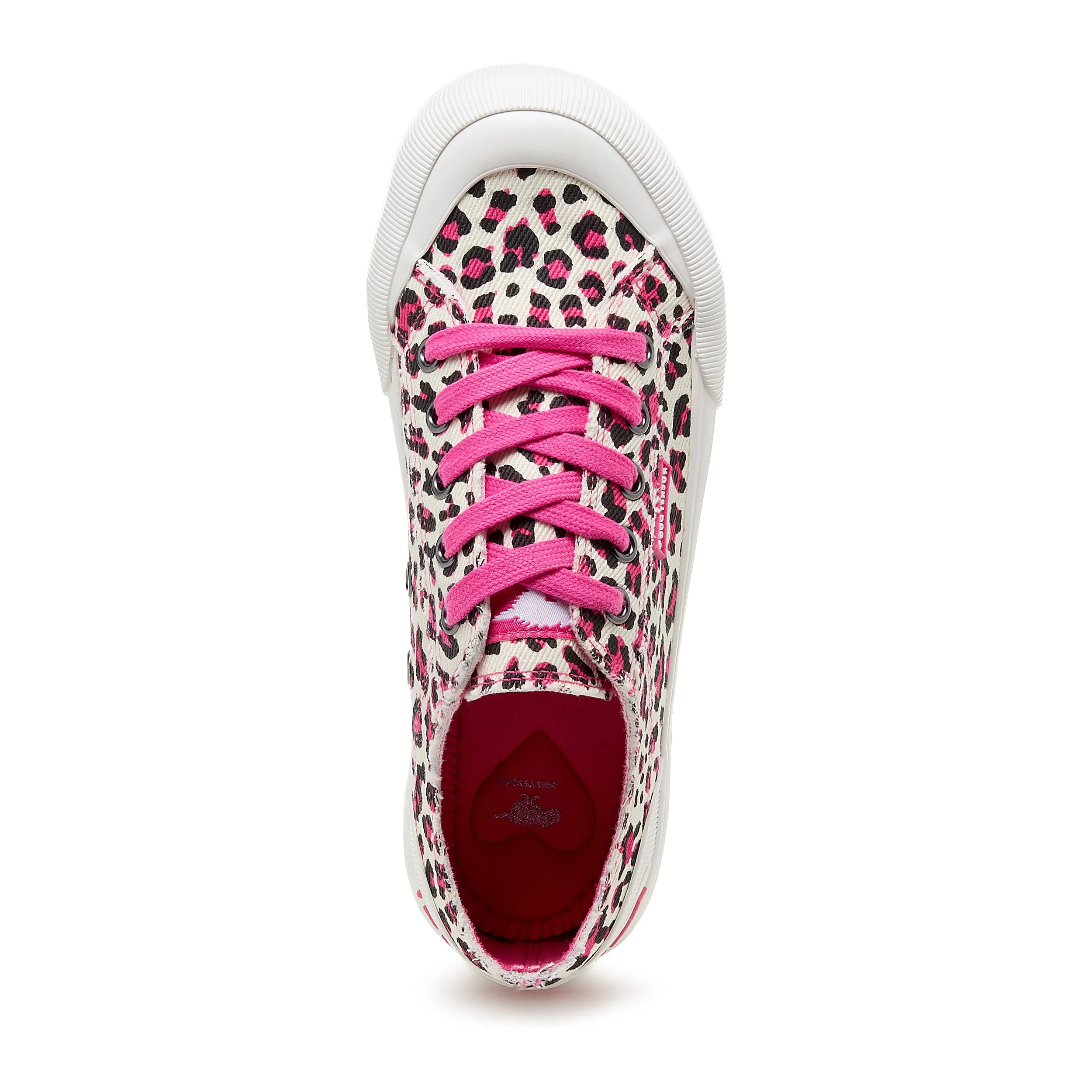 Jazzin Plus Pink Leopard Print Trainers