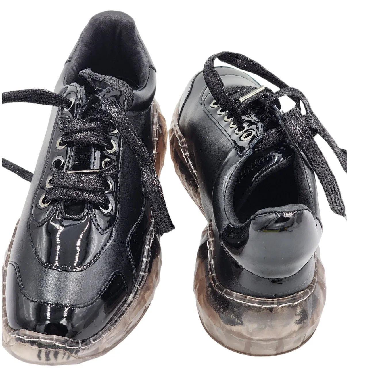 La Sheela Sneakers Shoes Women 8 Chunky Platform Clear Soles Y2K Bold Streetwear