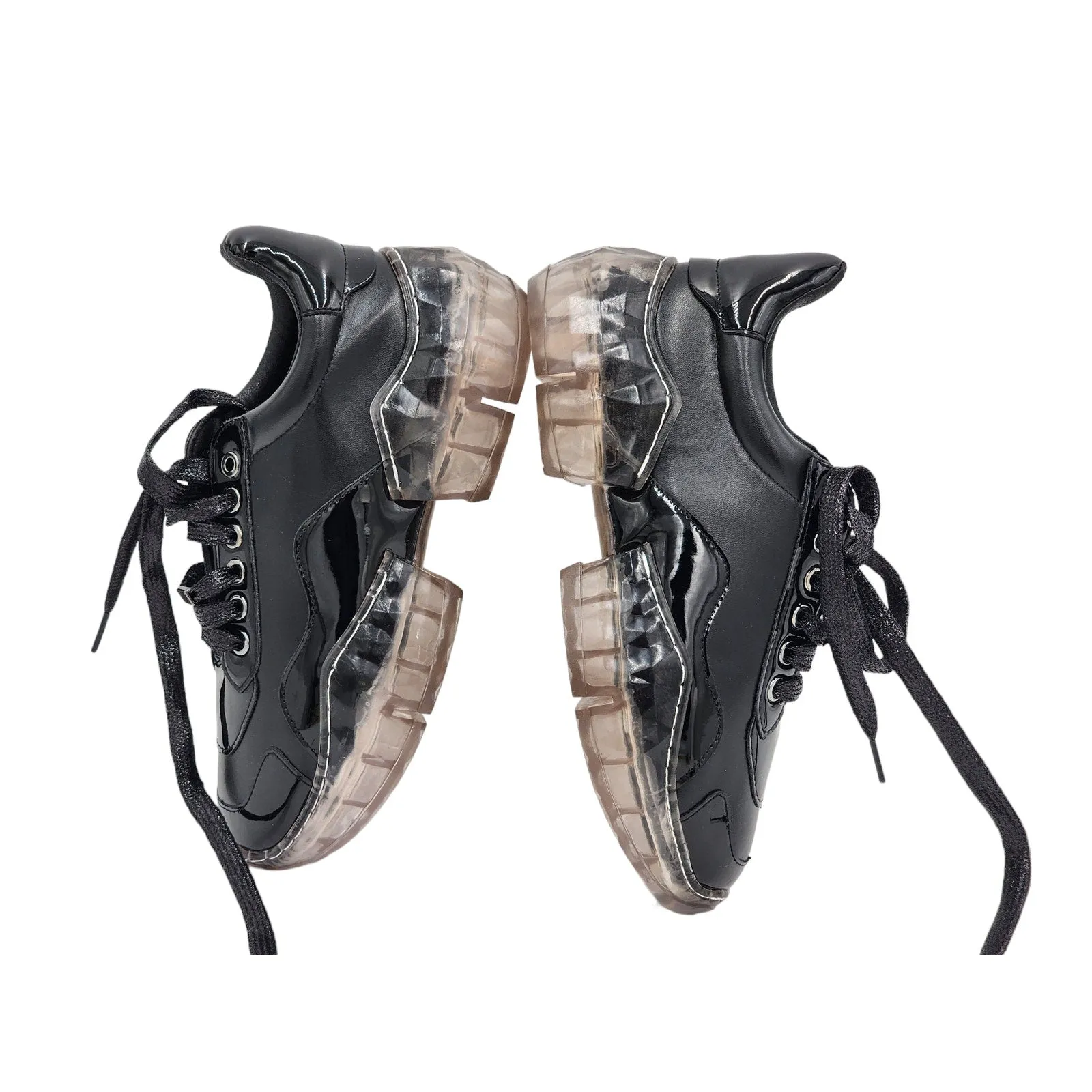 La Sheela Sneakers Shoes Women 8 Chunky Platform Clear Soles Y2K Bold Streetwear