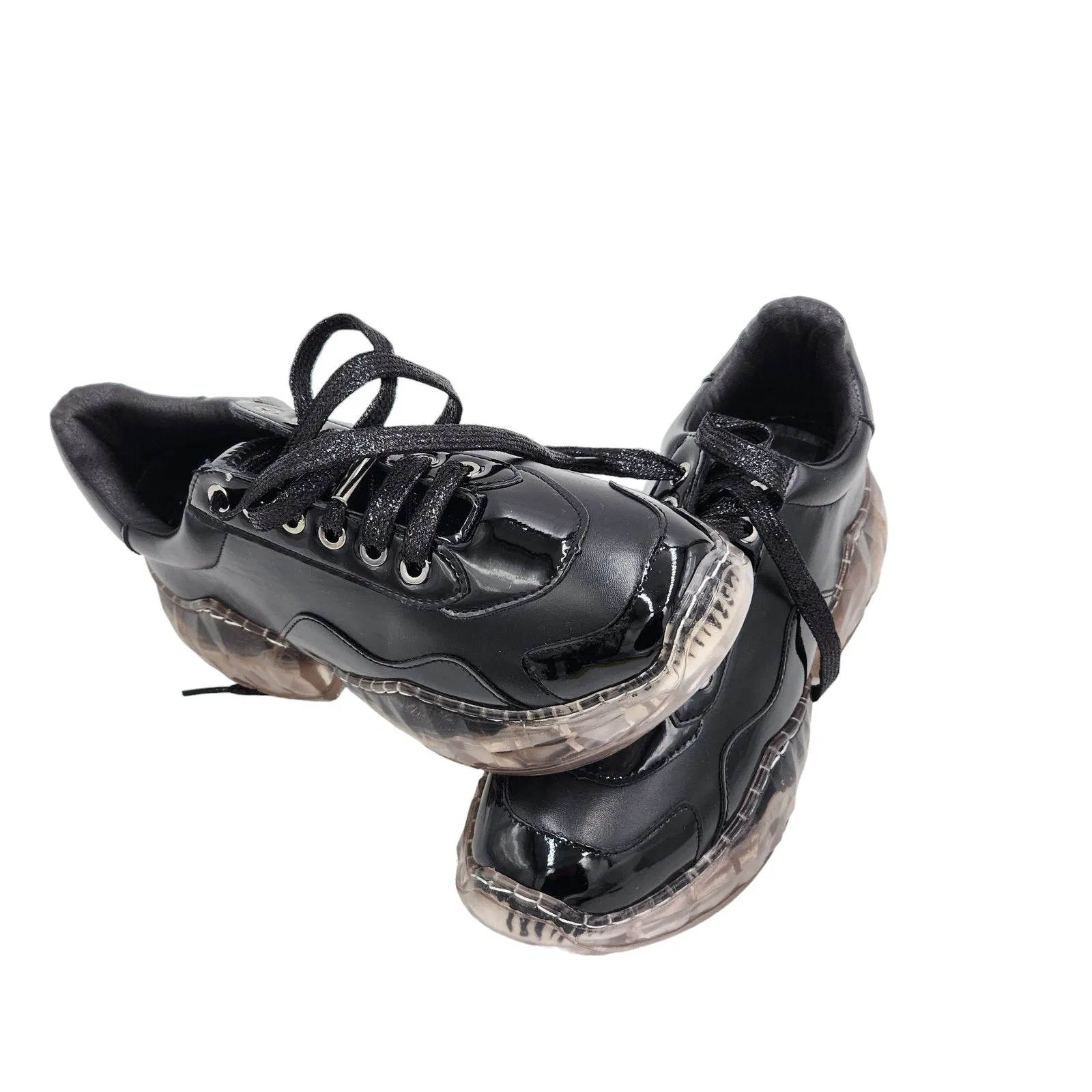 La Sheela Sneakers Shoes Women 8 Chunky Platform Clear Soles Y2K Bold Streetwear