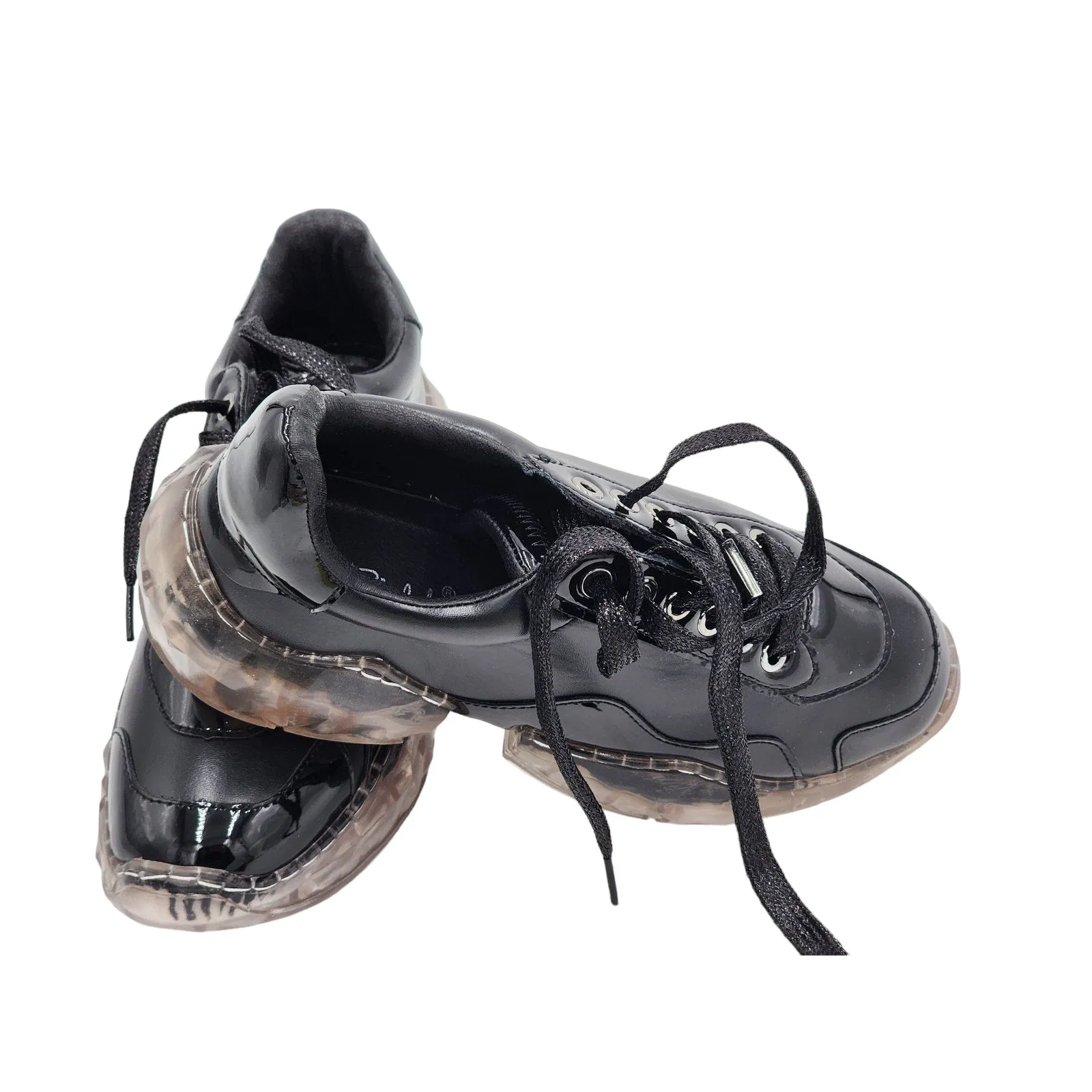 La Sheela Sneakers Shoes Women 8 Chunky Platform Clear Soles Y2K Bold Streetwear