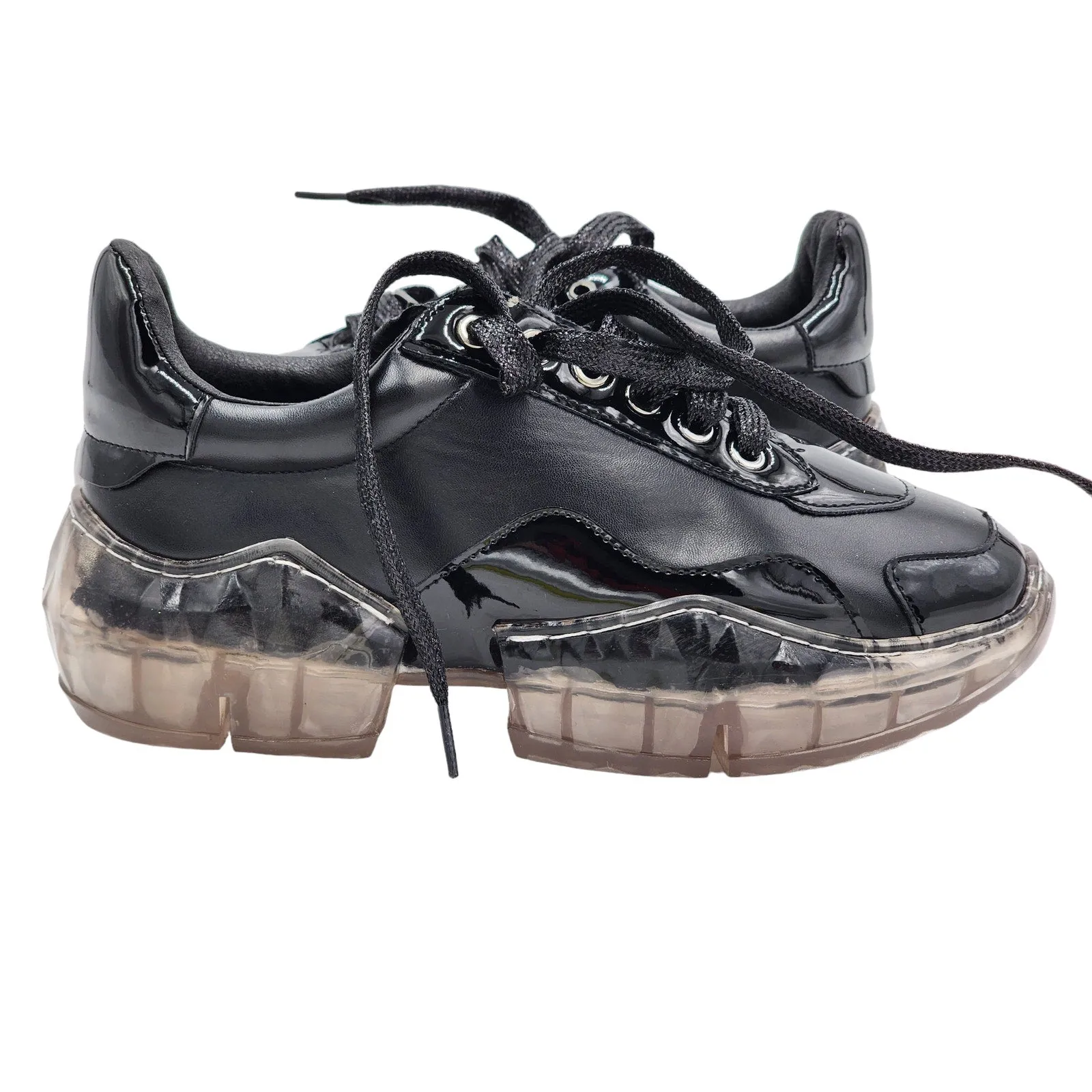 La Sheela Sneakers Shoes Women 8 Chunky Platform Clear Soles Y2K Bold Streetwear