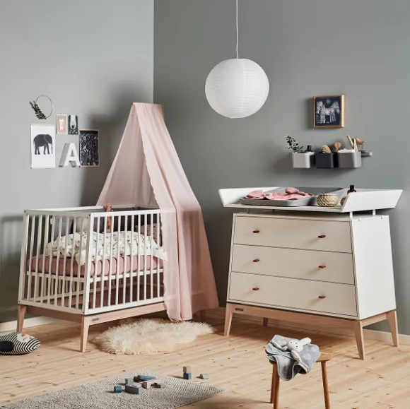 Leander Luna Cot   Mattress   Dresser