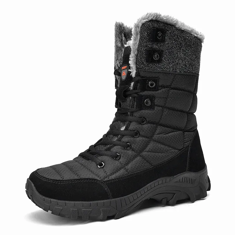 Men's Boots Winter Fleece-Lined Warm Outdoor Mountaineering Men