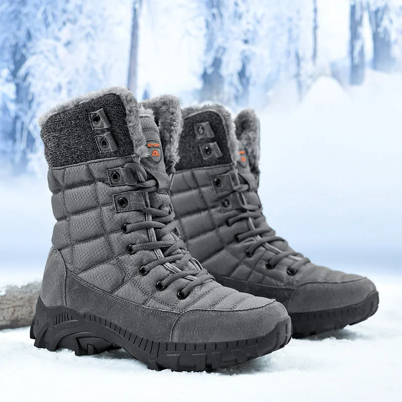 Men's Boots Winter Fleece-Lined Warm Outdoor Mountaineering Men