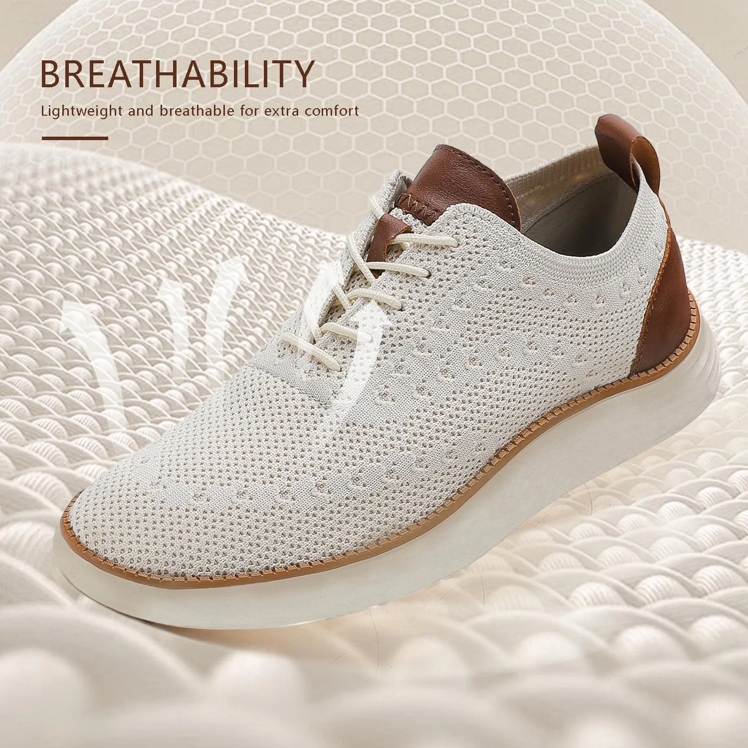 Men's Mesh Oxfords Sneakers Handmade Comfortable Casual Dress Business Slip On Lightweight Walking Shoes for men
