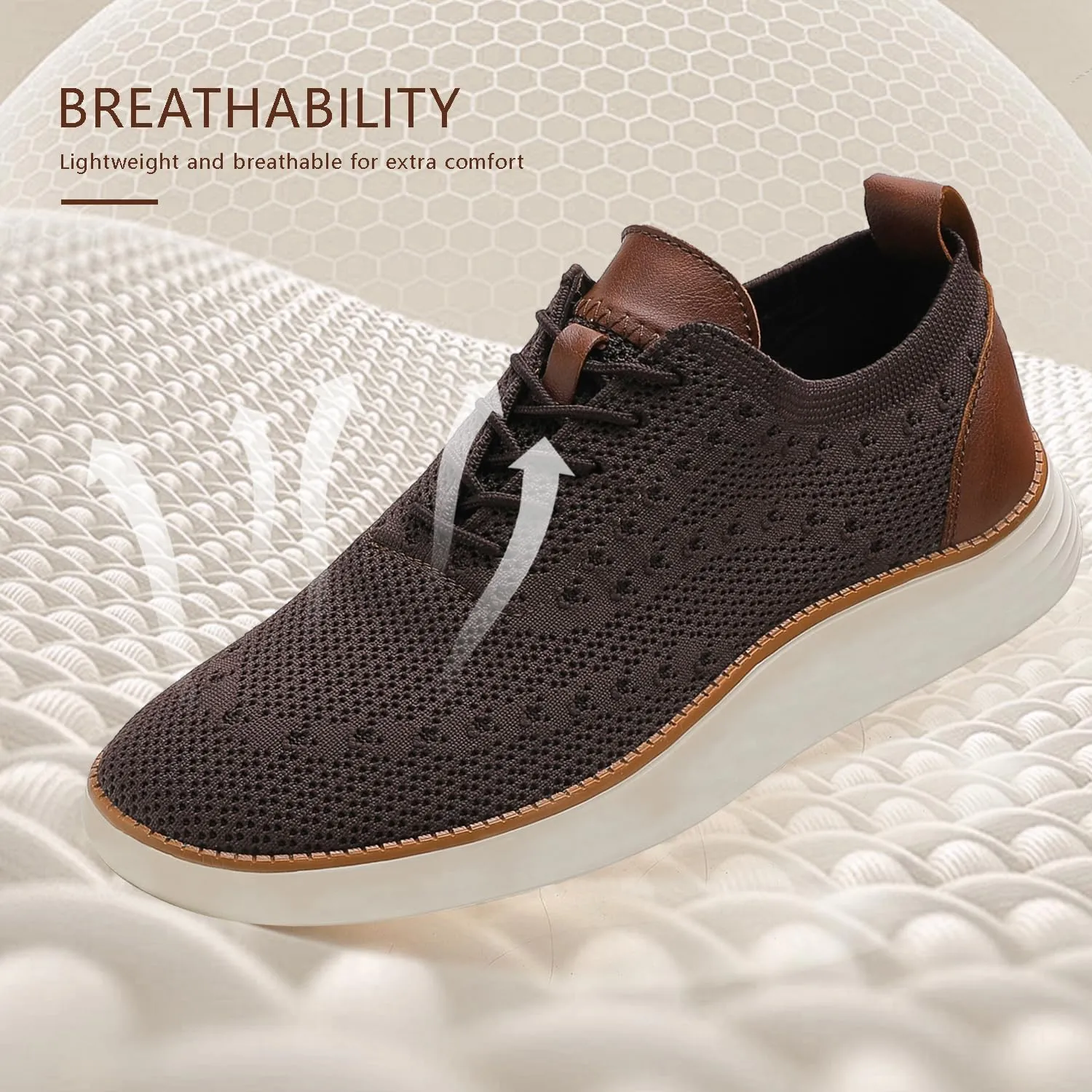 Men's Mesh Oxfords Sneakers Handmade Comfortable Casual Dress Business Slip On Lightweight Walking Shoes for men