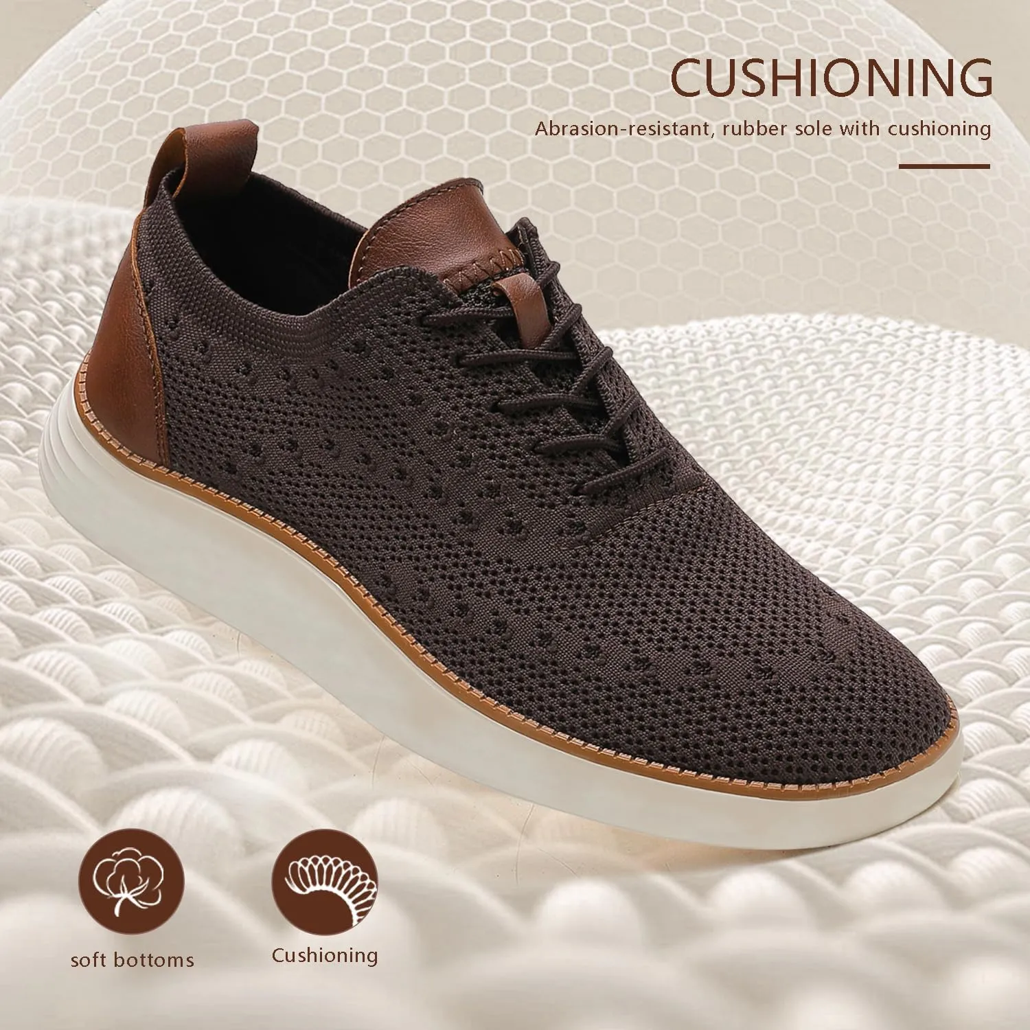 Men's Mesh Oxfords Sneakers Handmade Comfortable Casual Dress Business Slip On Lightweight Walking Shoes for men