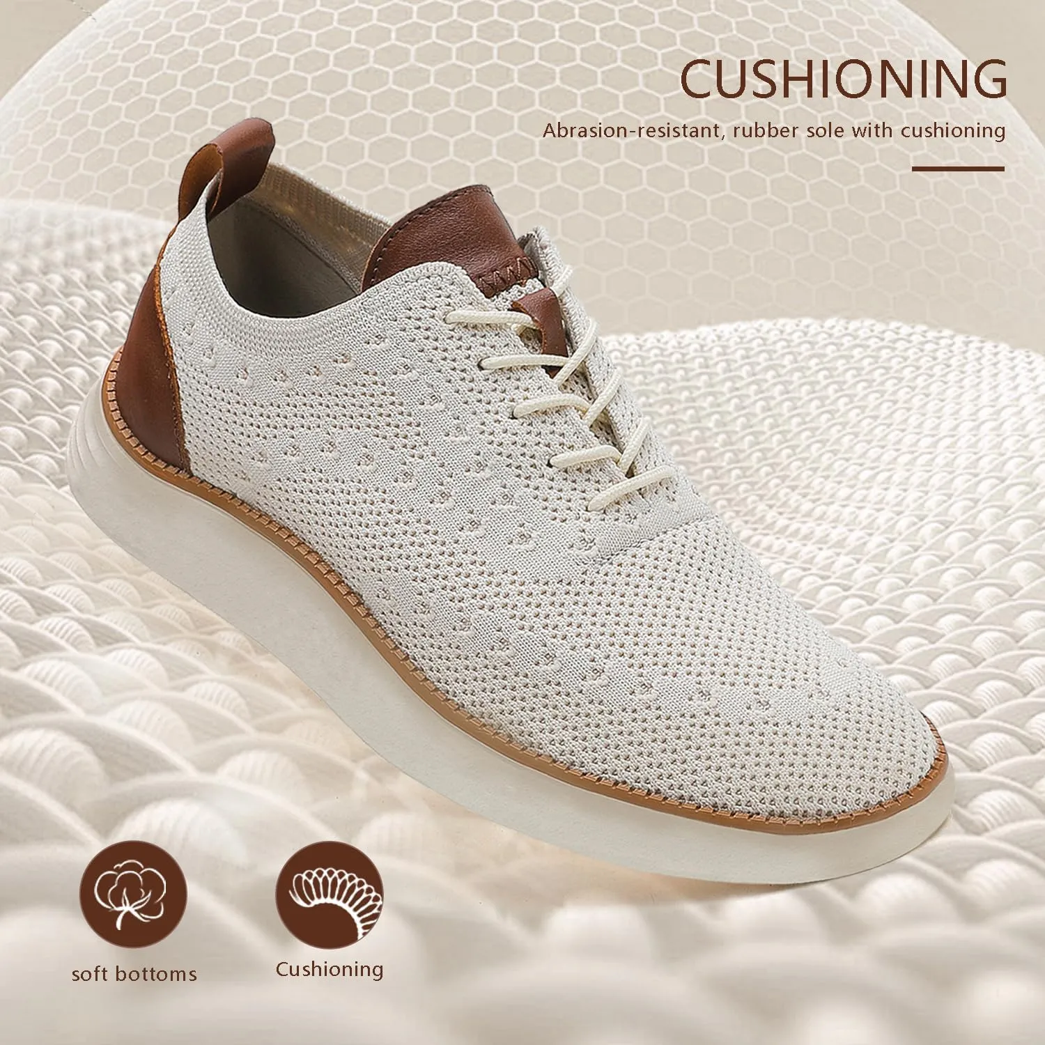 Men's Mesh Oxfords Sneakers Handmade Comfortable Casual Dress Business Slip On Lightweight Walking Shoes for men