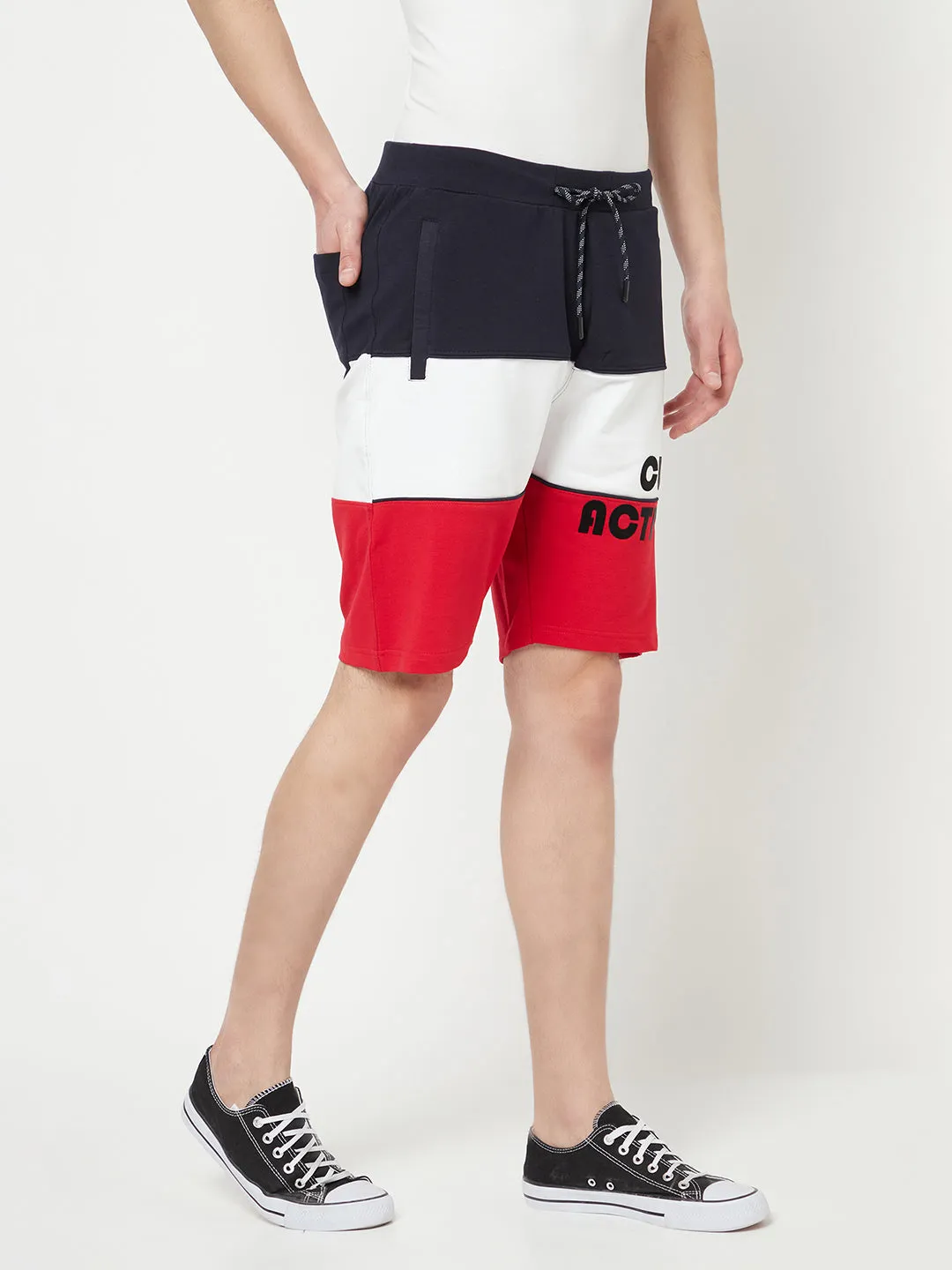 Multi Colourblocked Sports Shorts