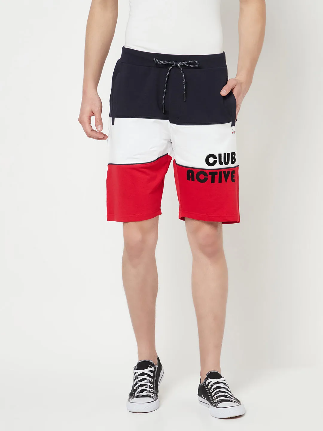 Multi Colourblocked Sports Shorts