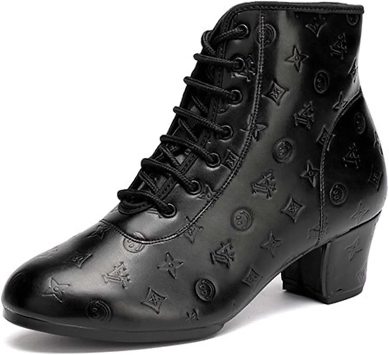 ONAIC Women's Dance Ankle Boots Ballroom Salsa Dance Shoes Performence Practice Party Dance Shoes