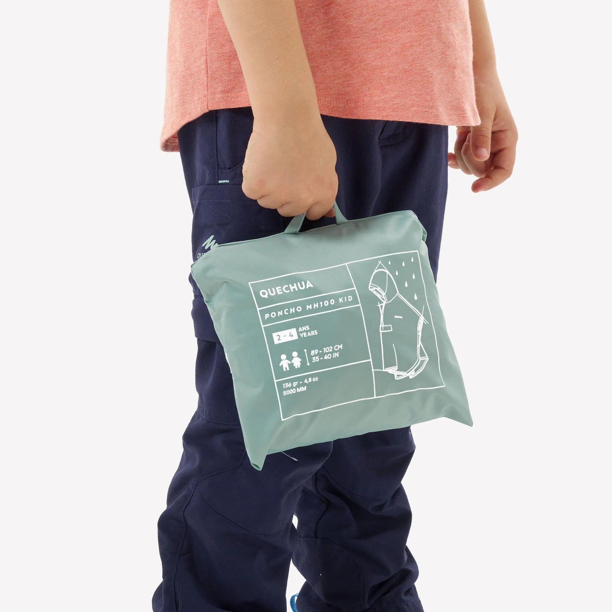 Quechua Kids MH100 Rain Poncho  Ages 26