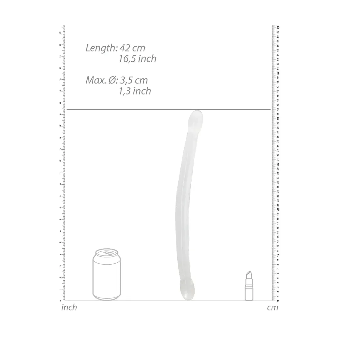 RealRock Crystal Clear Double Dong 17 Inch