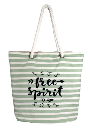 Rope Accent Handle Cotton Canvas Tote Bag Handbags Shoulder Bags