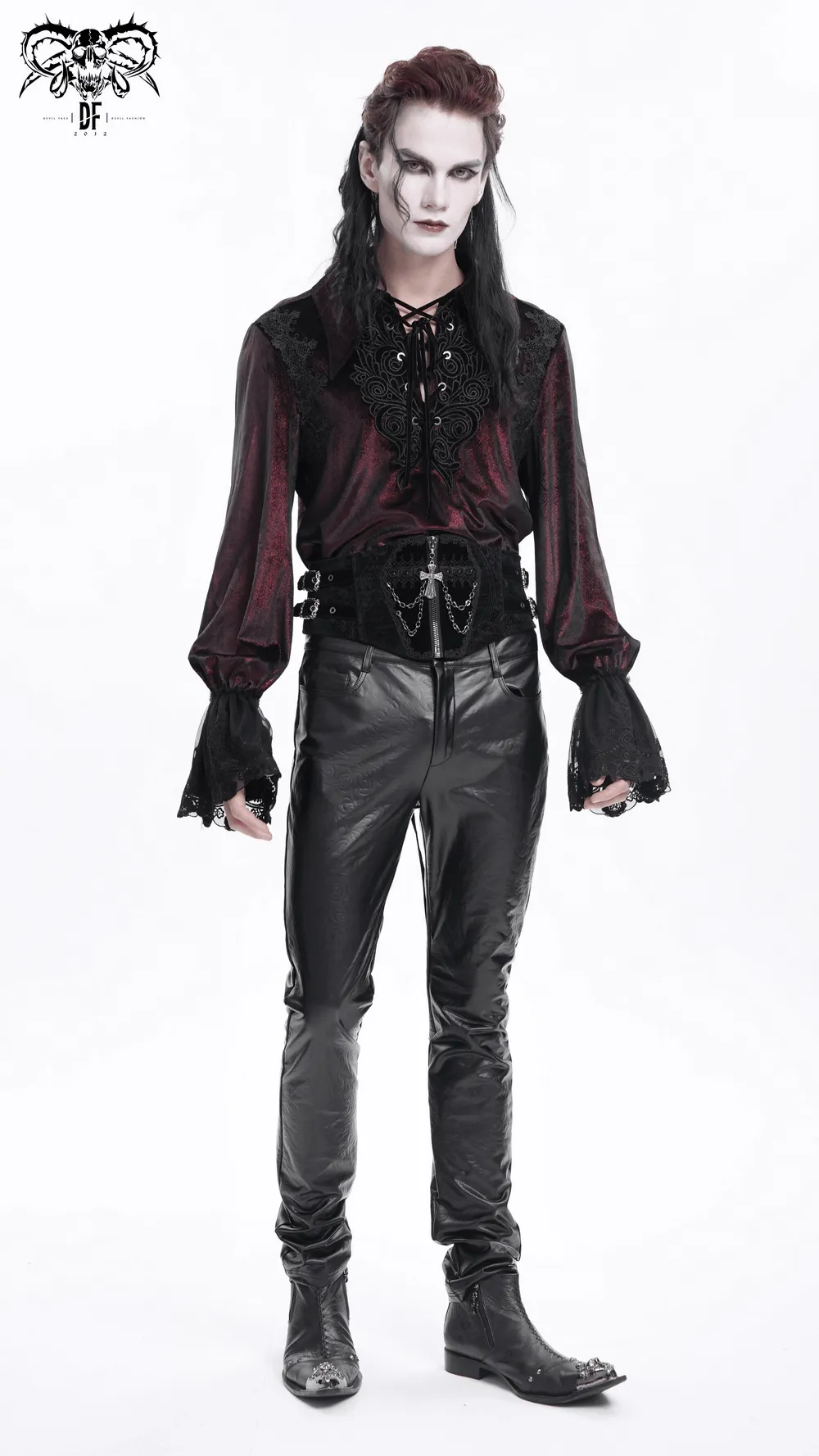 Stylish Black Slim Fit Stretch Leather Trousers for Men