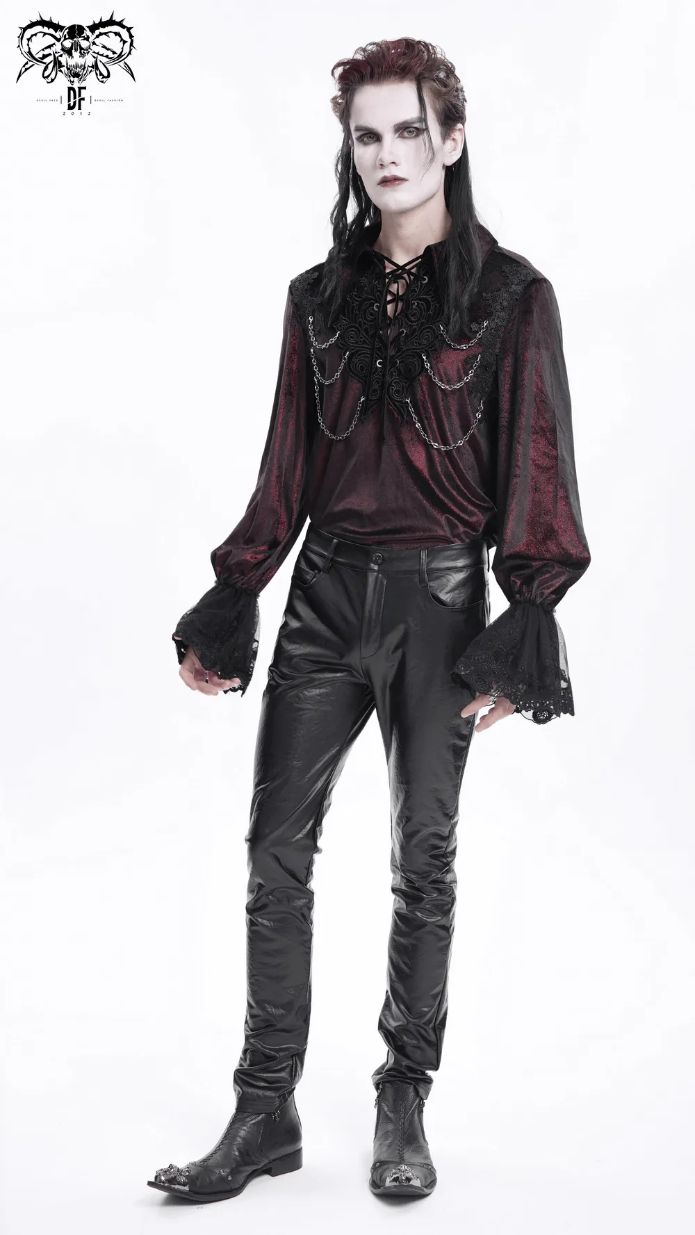 Stylish Black Slim Fit Stretch Leather Trousers for Men