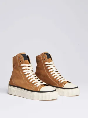 Suede high top trainers